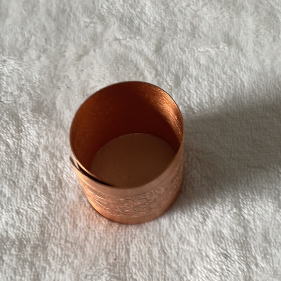 Copper Floral Napkin Ring vintage - Picture 4 of 5